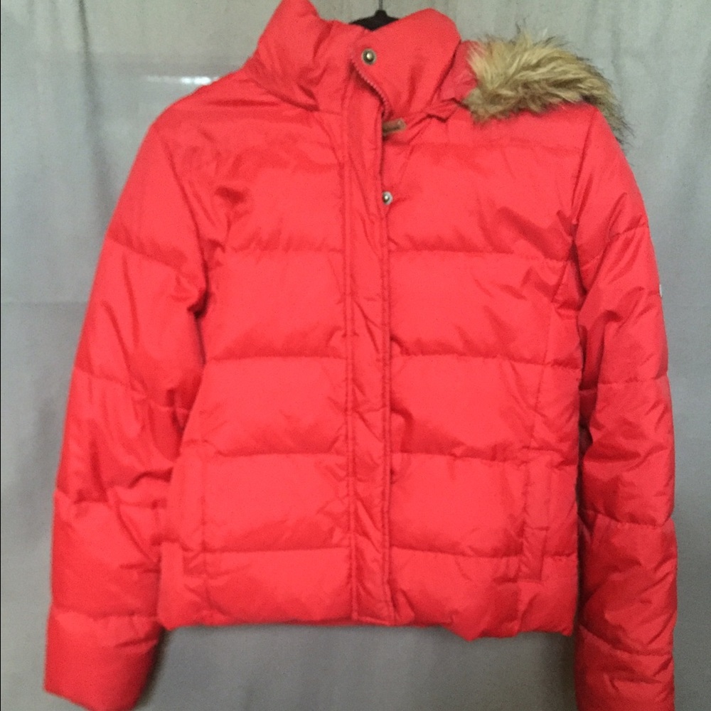 Puffer Coat - Red Faux Fur Down Jacket by Steve Madden